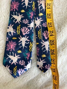 Playful Axolotl & Coral Necktie